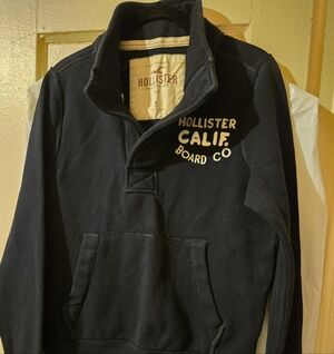 Hollister Navy Pullover with Calif Board Co Logo
